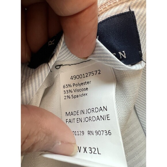 RRL Ralph Lauren Plaid Trousers Pants Men's Size 32x32 Gray Dots Slacks - Picture 6 of 10